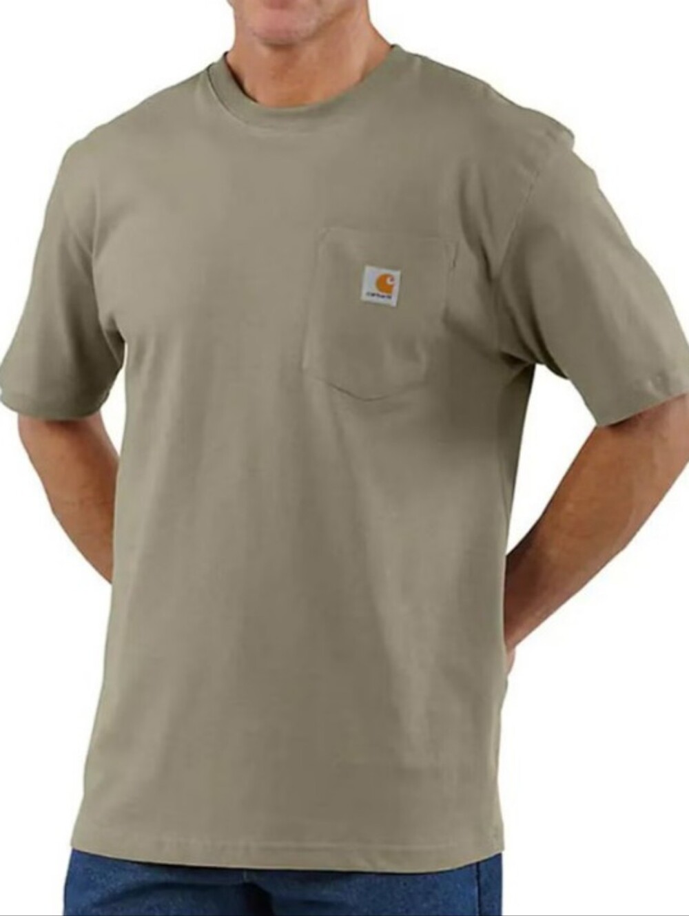 Carhartt Short Sleeve Pocket Tee - Olive/Tan